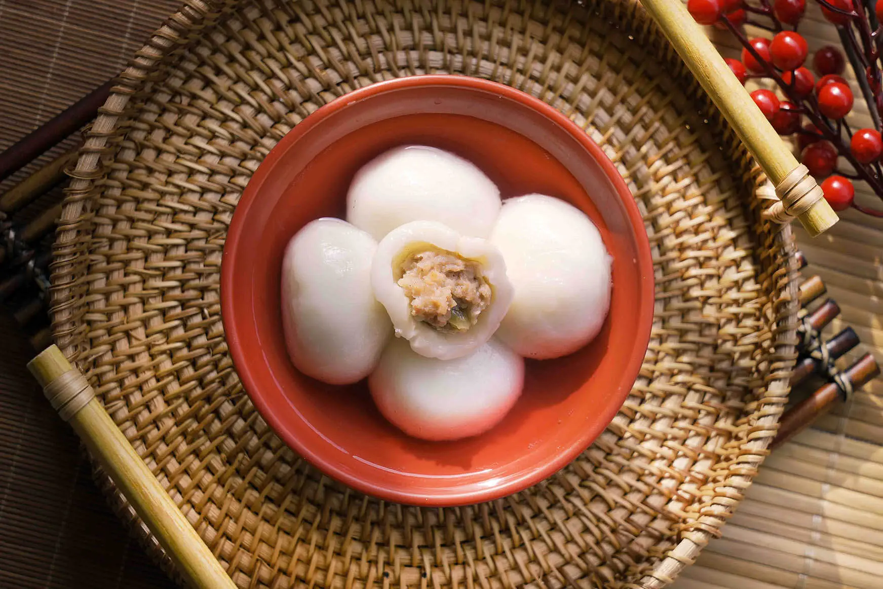 Bolinho de Arroz Glutinoso Salgado (Tang Yuan)